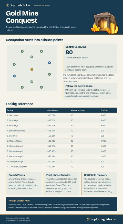 Gold Mine Conquest infographic preview
